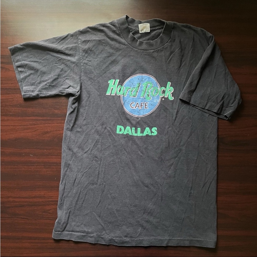 Vintage Hard Rock Cafe Dallas Texas T Shirt 90’s Black Single Stitch size L